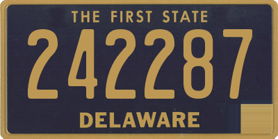 DE license plate 242287