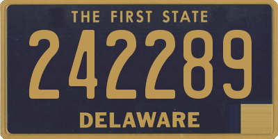 DE license plate 242289
