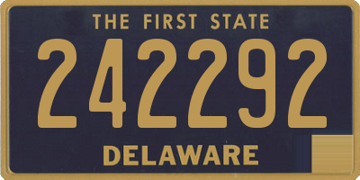 DE license plate 242292
