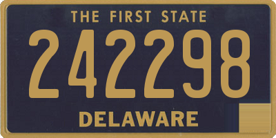 DE license plate 242298