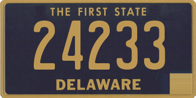 DE license plate 24233