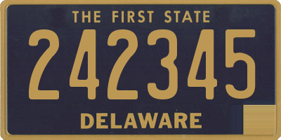 DE license plate 242345