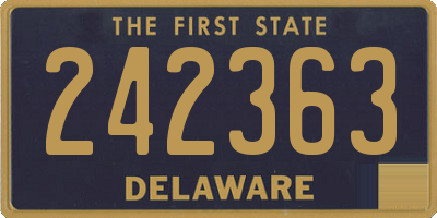 DE license plate 242363