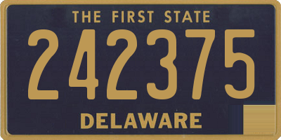 DE license plate 242375