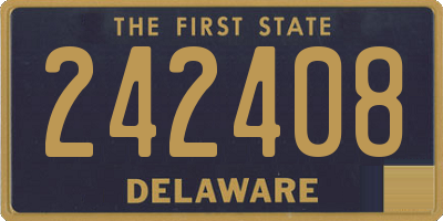 DE license plate 242408