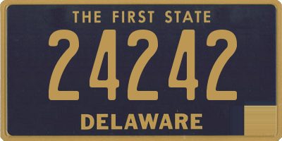 DE license plate 24242