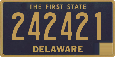 DE license plate 242421