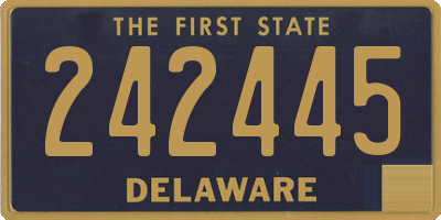 DE license plate 242445