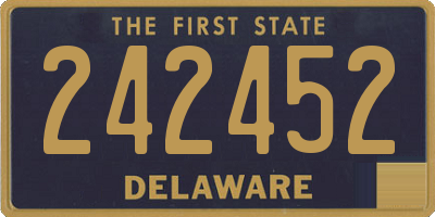 DE license plate 242452