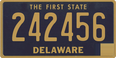 DE license plate 242456