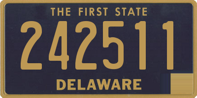 DE license plate 242511