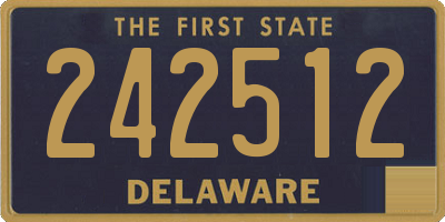 DE license plate 242512