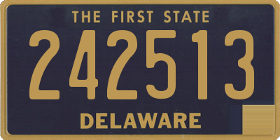 DE license plate 242513