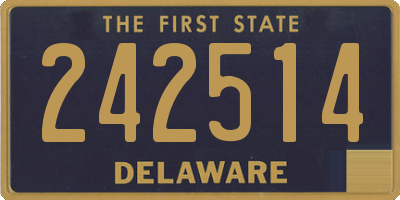 DE license plate 242514