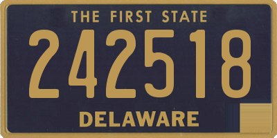 DE license plate 242518