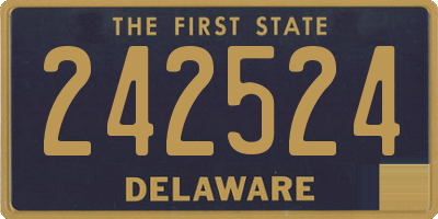 DE license plate 242524