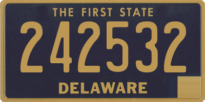 DE license plate 242532