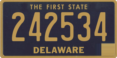 DE license plate 242534