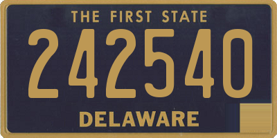 DE license plate 242540