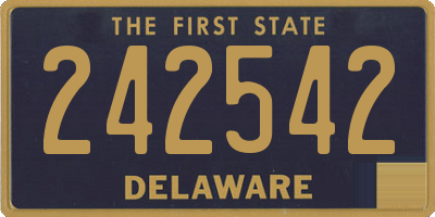 DE license plate 242542