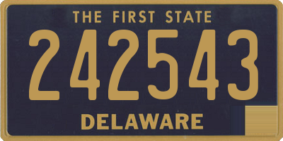 DE license plate 242543