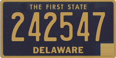 DE license plate 242547
