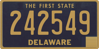 DE license plate 242549