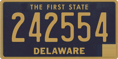 DE license plate 242554