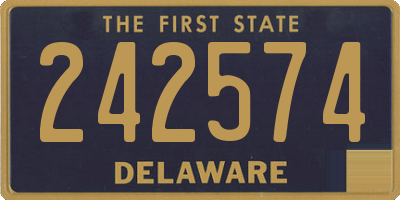 DE license plate 242574