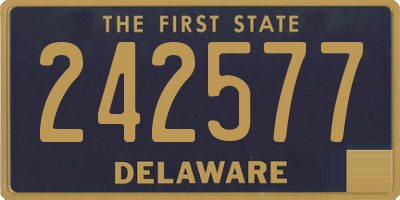 DE license plate 242577
