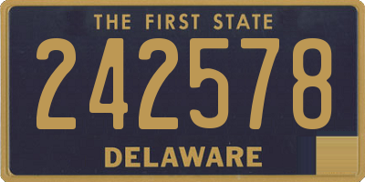 DE license plate 242578