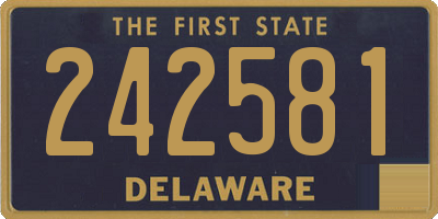 DE license plate 242581
