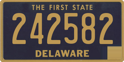 DE license plate 242582
