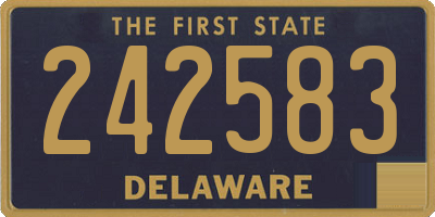 DE license plate 242583