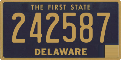 DE license plate 242587