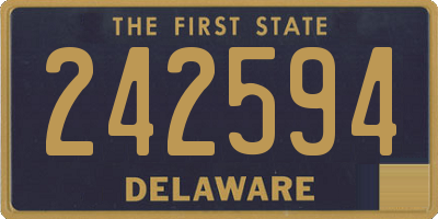 DE license plate 242594