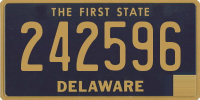 DE license plate 242596