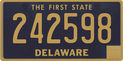 DE license plate 242598