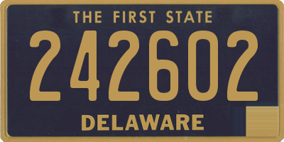 DE license plate 242602