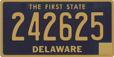 DE license plate 242625
