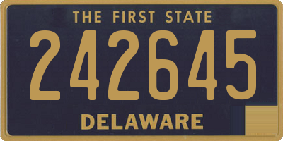 DE license plate 242645