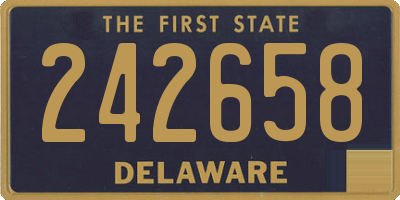 DE license plate 242658