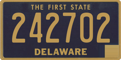 DE license plate 242702