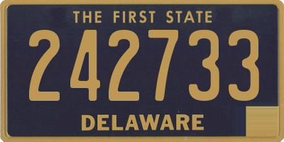 DE license plate 242733