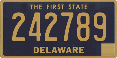 DE license plate 242789