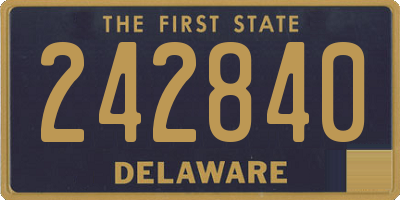 DE license plate 242840