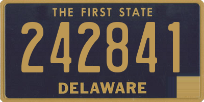 DE license plate 242841