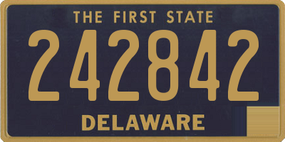 DE license plate 242842