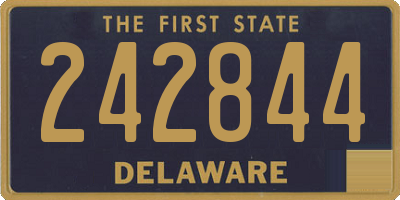 DE license plate 242844
