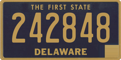 DE license plate 242848